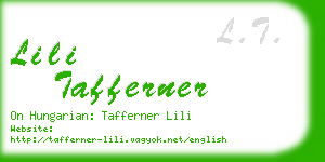 lili tafferner business card